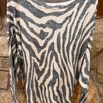 Chico's Chico’s Animal Print Zebra Light Pullover Sweater 2X Gray Ivory XXL 2X Photo 14