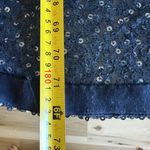 Calvin Klein  Navy Blue Sequin Maxi Gown Dress Gala Wedding Guest size 10 Photo 8