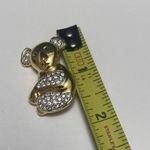 Pretty Animal Brooch Pin Gold Tone Metal / Rhinestone Koala Bear Photo 7
