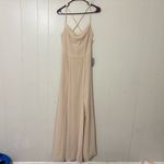 WAYF  Champagne Bridesmaid Maxi Dress Size S NWT Photo 1