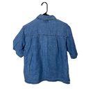 Vintage New Direction Embroidered‎ Cats Short Sleeve Denim ButtonUp Shirt Medium Blue Photo 8