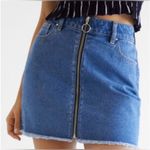 PacSun 👖2/$30 | O-Ring Zip Front Denim Skirt - Medium Indigo | Size 26 Photo 8