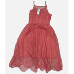 Cupcakes and Cashmere Dress Womens 2 Pink Lace Strady‎ Midi NWT Photo 3