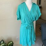 Gianni Bini GB GB Tab Sleeve Wrap Dress, Teal, size Medium, NWT Photo 4