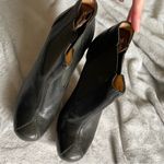 L.A.M.B. By Gwen Stephanie Black Leather Platform Ankle Bootie 7 Photo 3