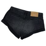 One Teaspoon  Worn Black Bandit Denim Shorts Size 31 NWT Boho Cuffed Black Shorts Photo 5