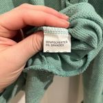 Andthewhy  Boutique Women’s Seafoam Green Long Sleeve Shirt Size L Photo 5