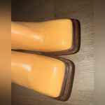 ASOS  DESIGN Rochelle Premium Leather Platform Heeled Camel Boots Made Spain Sz 6 Photo 7