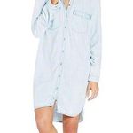 Tigerlily Size 4 NEW Oversized Long Sleeve Lightweight Blue Denim Shirt Dress Photo 0