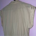 Hunter & Brown M Playsuit Tan Utility Cargo Jumpsuit Poplin Button Collar Size M Photo 7