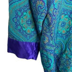 Victoria's Secret Satin Spa Robe Purple Green Large Photo 4