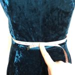 My Michelle NWT Teal Blue Crushed Velvet Dress Fit and Flare Photo 4