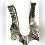 NWOT Tropical Leav es Women's Triangle Bikini Top & Monokini 2 pc Swim Suit Set Green Size L Photo 4