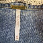 Free People Women's Denim Jacket with Gray Hoodie and Sleeves XS Distressed Photo 3