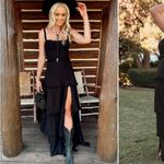 Show Me Your Mumu  Lady Corset Dress In Black Chiffon Photo 6