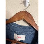 Xirena Popover Denim Shirt Short Sleeve Boxy Womans XL Blue Photo 8