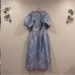 Jonathan Simkhai Faith Metallic Midi Dress 12 Blue Photo 5