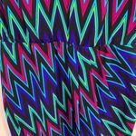 Amanda Uprichard Silk Chevron Mini Dress Sleeveless Blue Size S Resort Cocktail Photo 5