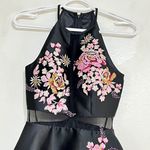 XScape Floral Embroidered Illusion Fit&Flare Dress Photo 2