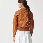 Wanderers The Londoner Cardi Lamb Leather Jacket Tan Photo 13