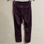 Lululemon  Wunder Under Leggings maroon Geometric Cropped high rise Photo 1