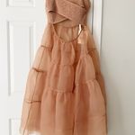 Anthropologie Oh Seven Days Organza Sheer Midi Dress, Size M Photo 9