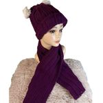 Handmade Bright Purple Crochet Hat & Scarf Set – Cozy & Stylish Photo 7