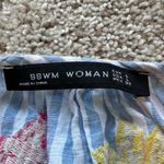 ZARA  BBWM Woman Striped Floral Fruit Embroidered Balloon Sleeve Boho Top Photo 13