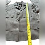 Harvé Benard Harve Benard Vintage Wool Blazer Jacket Womens Size 10 Brown Green Striped Photo 8