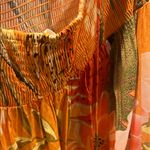 Z&L Europe Vibrant Floral Halter‎ Delia Maxi Dress large. Orange Photo 5