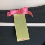 Downeast  Black Short Sleeve Shirt With Ruffle Front and Cinched Waist Photo 2