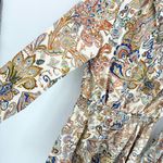 Cupshe Paisley Print Tie Neck Long Sleeve Cover Up Dress Size Large NWT Photo 4