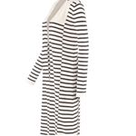 CAbi  Size M #5141 Ivory & dark blue Striped Victory Duster Cardigan Long… Photo 7