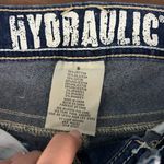 Hydraulic Embroidered Cuff Cropped Jeans - Size 6 Photo 5