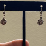 None On hold Simple sweet little flower with pink and clear crystal earrings Photo 6