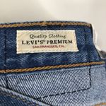 Levi's NEW Premium Wedgie High Rise Tapered Leg Frayed Hem Blue Jeans Women's 30 Photo 7