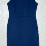 Lands' End  Women’s Navy Blue Sheath Ponte Knit Sleeveless Dress Size 4 Photo 0