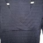 NU Denmark Black Ribbed Turtleneck Wrap Top with Cut Outs long sleeve NWT Photo 3
