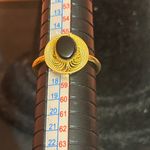 VTG 1/20 12K Gold Filled Filigree Ring | Black Onyx Cabochon Size 8 Photo 5