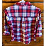 Forever 21 Flannel Plaid Button Down Women Size Small Multicolored Madras Photo 1
