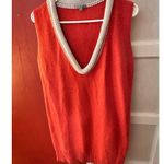 UTERQUE Orange Cashmere Wool Blend Sleeveless Knee Photo 4
