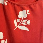 Boden Womens Jessie Jersey Knit Dress Size 8 Stretch Floral Pockets Midi Coral Orange Photo 4