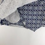 Gianni Bini Skort Mini Faux Wrap Pockets Geometric Blue White Size M Photo 1