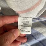 Thread Supply Striped Linen Cotton Button Up Shirt Small Blue Courier Oversized Photo 7