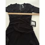 Norma Kamali  Jumpsuit Size M Black Shirred Waist V Neck Wide Leg Cocktail Party Photo 11