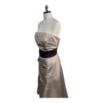 Bill Levkoff Strapless Formal Gown Champagne Brown Prom Evening Dress Women's 14 Photo 8