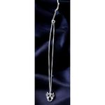 Vintage Owl Necklace Pendant 18 in Chain Extender Black Crystal Eyes Accents EUC Photo 7