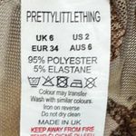 Pretty Little Thing NWT Mini Skirt Womens 2 Brown Tie-Dye Print Mesh Ruched Baddie Photo 6