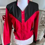 Vintage Southwest Canyon Women’s Western Rodeo Wear Button Down Shirt Red Size M Photo 0