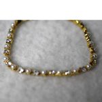 Avon Vintage Alternating Rhinestone/Faux Pearl 7" Stunning Glam Bridal Bracelet Gold Photo 1